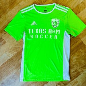 Adidas Neon Green Texas A&M Soccer Shirt
